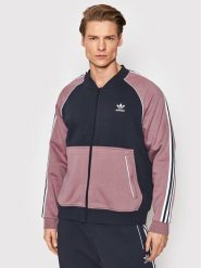 Adidas Bluza Sst Fleece Track HC2081 Granatowy Regular Fit. Niebieskie bluzy Adidas, m, bez wzorów, z bawełny, bez kaptura. Za 299.99 zł.