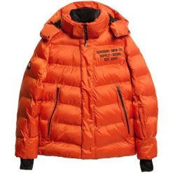 Kurtka puchowa Superdry. Brązowe kurtki Superdry, l, bez wzorów, z puchu, bez kaptura. W wyprzedaży za 1,320.45 zł.