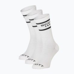 Skarpety SCOTT Retro Casual Crew 3. Białe skarpety Scott, bez wzorów, z bawełny. Za 62.99 zł.