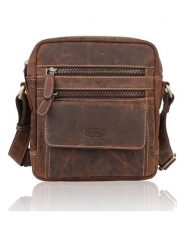 SPARWELL Skórzana torebka "Braxton" w kolorze brązowym - 19 x 21 x 6 cm rozmiar: onesize. Brązowe torby na ramię SPARWELL, bez wzorów, z materiału, na ramię, małe, bez dodatków. Za 130.99 zł.