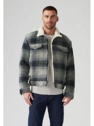 Levi´s Kurtka przejściowa w kolorze szaro-czarno-niebieskim rozmiar: L. Czarne kurtki l, bez wzorów, bez kaptura. Za 249.17 zł.