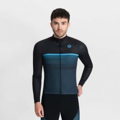Koszulka rowerowa męska Rogelli HERO II z długim rękawem. Czarne bluzy Rogelli, na lato, l, bez wzorów, bez kaptura. Za 451.00 zł.