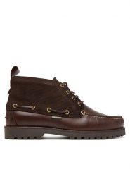 Barbour Trzewiki Harle MFO0848BR98 Brązowy. Brązowe botki sznurowane Barbour, bez wzorów, ze skóry, bez obcasa, bez zapięcia. Za 789.99 zł.