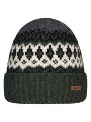 Barts Czapka "Gregoris" w kolorze szarym rozmiar: onesize. Szare czapki zimowe Barts, z aplikacjami, ze splotem. Za 91.56 zł.