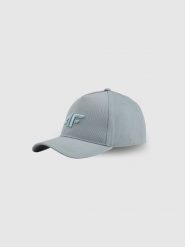 4F Czapka z daszkiem strapback męska - niebieska S/M (58cm). Niebieskie czapki z daszkiem 4F, bez wzorów, z bawełny. Za 59.99 zł.