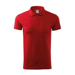 Męska Koszulka Polo Z Pojedynczym Jerseyem. Czerwone koszulki polo ALDER, m, bez wzorów, z jersey, bez kołnierzyka, bez ramiączek. Za 75.99 zł.