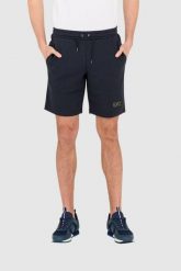 EA7 Granatowe męskie szorty dresowe. Niebieskie krótkie spodenki sportowe EA7 Emporio Armani, m, z aplikacjami, z bawełny. W wyprzedaży za 322.99 zł.