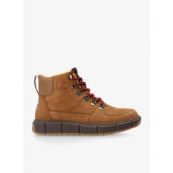 Buty zimowe męskie Sorel Explorer III Blazer WP. Brązowe buty trekkingowe Sorel, na zimę, bez wzorów, bez zapięcia, trekkingowe. Za 440.99 zł.