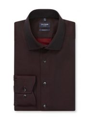 OLYMP Koszula "Luxor" - Modern fit - w kolorze bordowym rozmiar: 44. Różowe koszule Olymp, bez wzorów, z bawełny, bez kołnierzyka, bez ramiączek. Za 130.81 zł.