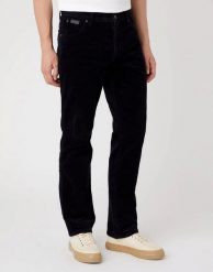 WRANGLER TEXAS MĘSKIE SPODNIE SZTRUKSY BLACK W121A2100 112320120. Czarne spodnie materiałowe Wrangler, l, bez wzorów, z materiału. Za 219.99 zł.