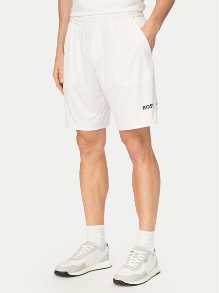 BOSS Szorty sportowe Toc Spin 50551953 Biały Regular Fit. Białe krótkie spodenki sportowe Boss, m, bez wzorów, z syntetyku. Za 599.99 zł.