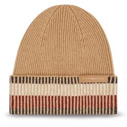 Czapka Tommy Hilfiger. Brązowe czapki zimowe Tommy Hilfiger, bez wzorów. Za 259.99 zł.