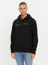 Calvin Klein Jeans Bluza Big Box Logo J30J325490 Czarny Regular Fit. Czarne bluzy Calvin Klein Jeans, m, bez wzorów, z bawełny, bez kaptura. Za 239.99 zł.