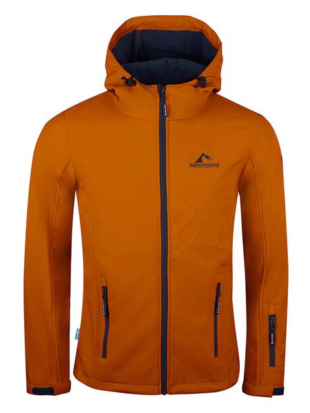 Westfjord Kurtka softshellowa "Eldfjall" w kolorze pomarańczowym rozmiar: M. Pomarańczowe kurtki outdoor i hardshell Westfjord, m, bez wzorów, z polaru, bez kaptura. Za 183.59 zł.