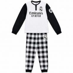 Real Madryt piżama męska czarno-biała. Białe piżamy REAL MADRID, m, bez wzorów, z bawełny, bez ramiączek. Za 149.00 zł.