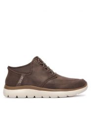 Skechers Półbuty Summits-Siegul 232927/CHOC Brązowy. Brązowe eleganckie półbuty Skechers, bez wzorów, ze skóry, bez obcasa, bez zapięcia. Za 359.99 zł.