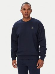 Lacoste Bluza SH8868 Granatowy Regular Fit. Niebieskie bluzy LACOSTE, m, bez wzorów, z bawełny, bez kaptura. Za 594.99 zł.