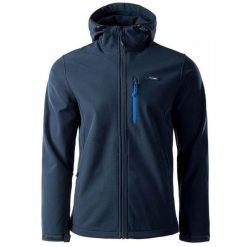 Kurtka męska Softshell Elbrus Iver - granatowa, Rozmiar XL. Kurtki ELBRUS, m, bez wzorów, z dzianiny, bez kaptura. Za 194.99 zł.