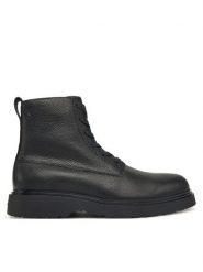 Calvin Klein Trzewiki Combat Ess Lace Up Zip Boot Lth YM0YM01373 Czarny. Czarne botki sznurowane CALVIN KLEIN, bez wzorów, ze skóry, bez obcasa, bez zapięcia. Za 559.99 zł.