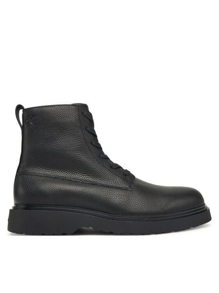 Calvin Klein Trzewiki Combat Ess Lace Up Zip Boot Lth YM0YM01373 Czarny. Czarne botki sznurowane CALVIN KLEIN, bez wzorów, ze skóry, bez obcasa, bez zapięcia. Za 359.99 zł.