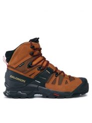 Salomon Trekkingi Quest 4 GORE-TEX L47156400 Czarny. Czarne botki sznurowane Salomon, bez wzorów, z gore-texu, bez obcasa, bez zapięcia. Za 669.99 zł.