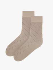 Skarpetki za kostkę męskie SKARPETY. Brązowe skarpety Ryłko, bez wzorów, z bawełny. Za 24.99 zł.