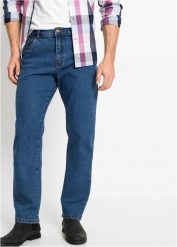 Dżinsy ze stretchem Classic Fit Straight. Niebieskie jeansy bonprix, m, z podwyższonym stanem. Za 129.99 zł.