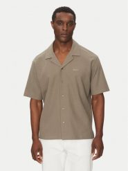 BOSS Koszula 50536745 Beżowy Relaxed Fit. Brązowe koszule Boss, l, bez wzorów, z bawełny, bez kołnierzyka, bez ramiączek. Za 339.99 zł.