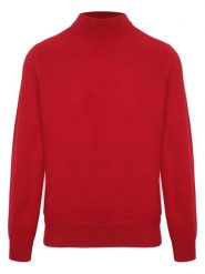 Malo Optimum Sweter "Lupetto" w kolorze czerwonym rozmiar: L. Czerwone swetry nierozpinane Malo Optimum, l, bez wzorów, z kaszmiru, bez kołnierzyka, bez ramiączek. Za 304.99 zł.