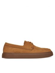 Calvin Klein Półbuty Hybrid Lace Up Boat Nu HM0HM01892 Brązowy. Brązowe eleganckie półbuty CALVIN KLEIN, bez wzorów, ze skóry, bez obcasa, bez zapięcia. Za 699.99 zł.