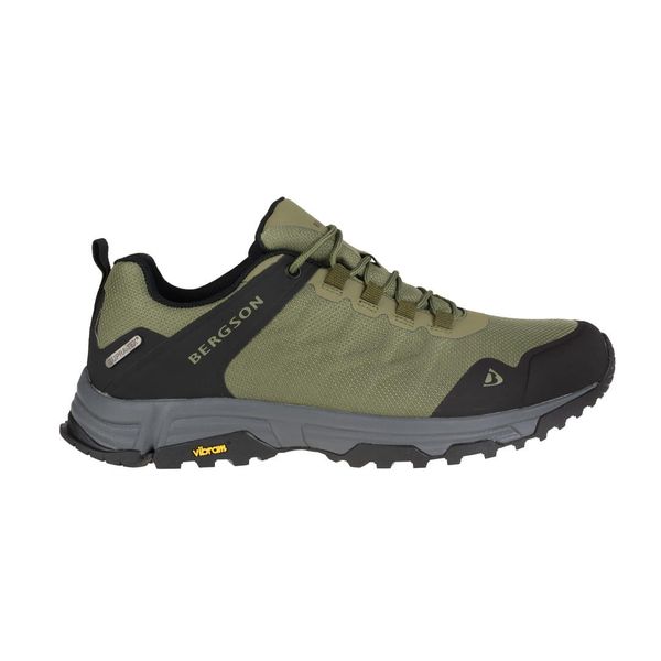 Buty trailowe Hadjer 1 low stx. Zielone buty turystyczne Bergson, bez wzorów, bez zapięcia, do biegania. Za 369.99 zł.