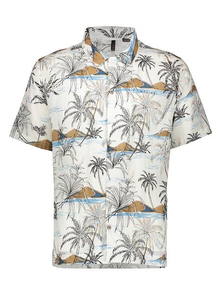 MAZINE Koszula "Honolulu" w kolorze kremowym rozmiar: L. Brązowe koszule MAZINE, l, bez wzorów, z bawełny, bez kołnierzyka, bez ramiączek. Za 91.77 zł.