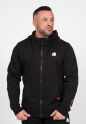 Leon Bluza z kapturem zapinana na suwak - Czarny. Czarne bluzy z kapturem GORILLA WEAR, l, bez wzorów, z bawełny, z kapturem. Za 356.00 zł.
