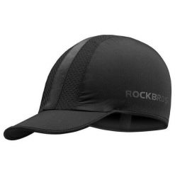 Czapka rowerowa letnia ROCKBROS z materiału chłodzącego. Czarne czapki z daszkiem ROCKBROS, na lato, bez wzorów, z materiału. Za 67.60 zł.