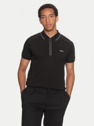 Boss Polo Philix 50519760 Czarny Regular Fit. Czarne koszulki polo Boss, m, bez wzorów, z bawełny, bez kołnierzyka, bez ramiączek. Za 299.99 zł.