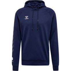 Bawełniana bluza z kapturem Hummel Move Grid. Niebieskie bluzy Hummel, l, bez wzorów, z bawełny, z kapturem. Za 251.50 zł.