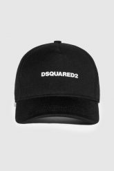 DSQUARED2 Czarna męska czapka z daszkiem z wprasowanym logo. Czarne czapki z daszkiem Dsquared2, bez wzorów. W wyprzedaży za 699.99 zł.