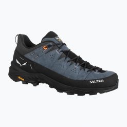 Buty trekkingowe męskie Salewa Alp Trainer 2. Czarne buty trekkingowe Salewa, bez wzorów, z materiału, bez zapięcia, trekkingowe. Za 699.99 zł.