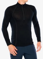 Bluza termoaktywna Sensor Merino Active Tee LS Zip. Czarne bielizna termoaktywna Sensor, m, bez wzorów, ze skóry, bez ramiączek, narciarskie. Za 351.99 zł.