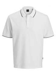 Jack & Jones Koszulka polo "Blaweston" w kolorze białym rozmiar: M. Białe koszulki polo Jack & Jones, m, bez wzorów, z bawełny, bez kołnierzyka, bez ramiączek. Za 83.42 zł.
