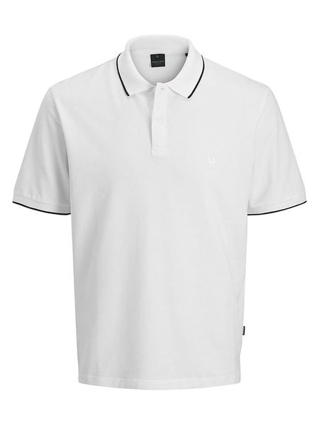Jack & Jones Koszulka polo "Blaweston" w kolorze białym rozmiar: L. Białe koszulki polo Jack & Jones, l, bez wzorów, z bawełny, bez kołnierzyka, bez ramiączek. Za 92.86 zł.