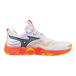 Buty halowe Mizuno Wave Momentum Elite. Białe buty do biegania Mizuno, bez wzorów, bez zapięcia, do biegania, mizuno wave. Za 549.99 zł.