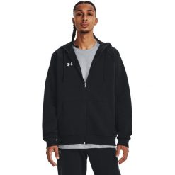 Bluza z kapturem Under Armour UA Rival Fleece FZ, Mężczyźni. Białe bluzy Under Armour, m, bez wzorów, z bawełny, z kapturem. Za 385.00 zł.