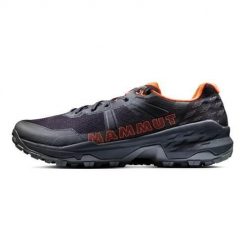 Buty trekkingowe męskie Mammut Sertig II Low GTX. Czarne buty trekkingowe Mammut, bez wzorów, z materiału, bez zapięcia. Za 579.99 zł.