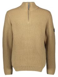 Petrol Industries Sweter w kolorze beżowym rozmiar: 3XL. Brązowe swetry nierozpinane Petrol Industries, xl, bez wzorów, z wełny, bez kołnierzyka, bez ramiączek. Za 162.11 zł.