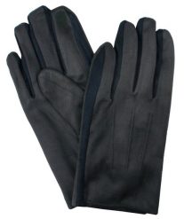 Miękkie i Delikatne Rękawiczki Męskie - Bawełniane - Granat z Grafitem. Szare rękawiczki Em men's accessories, na jesień, bez wzorów, z bawełny. Za 99.00 zł.