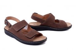 DR. BRINKMANN 610241-2 moro, sandały męskie. Brązowe sandały Dr. Brinkmann, ze skóry, bez zapięcia. Za 327.17 zł.