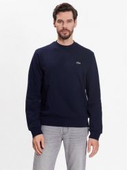 Lacoste Bluza SH9608 Granatowy Regular Fit. Niebieskie bluzy LACOSTE, m, bez wzorów, z bawełny, bez kaptura. Za 599.99 zł.