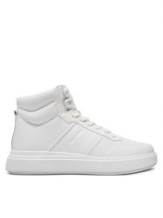 Calvin Klein Sneakersy High Top Lace Up Hf HM0HM01552 Biały. Białe buty sportowe casual CALVIN KLEIN, bez wzorów, ze skóry, bez zapięcia. Za 749.99 zł.