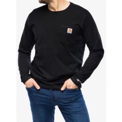 Koszulka z długim rękawem męska Carhartt Force Flex Pocket T-Shirt L/S. Czarne bluzki z długim rękawem Carhartt, l, bez wzorów, bez kołnierzyka, bez ramiączek. Za 156.99 zł.